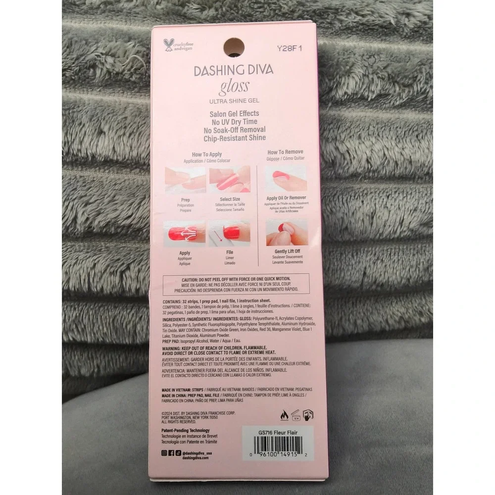 NIP Dashing Diva Gel Nail Strips in Fleur Flair